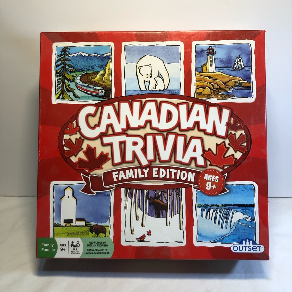 Canadian Trivia: Family Edition Board Game For Ages 9 And Up By Outset Media